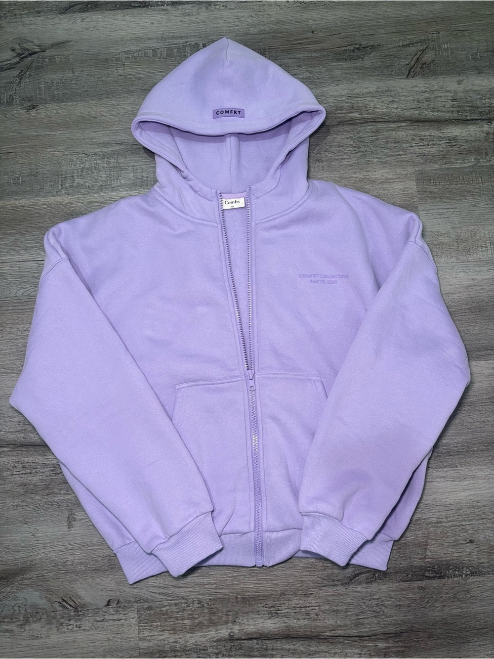 Comfrt Collection Lavender Zip-Up Hoodie Jacket